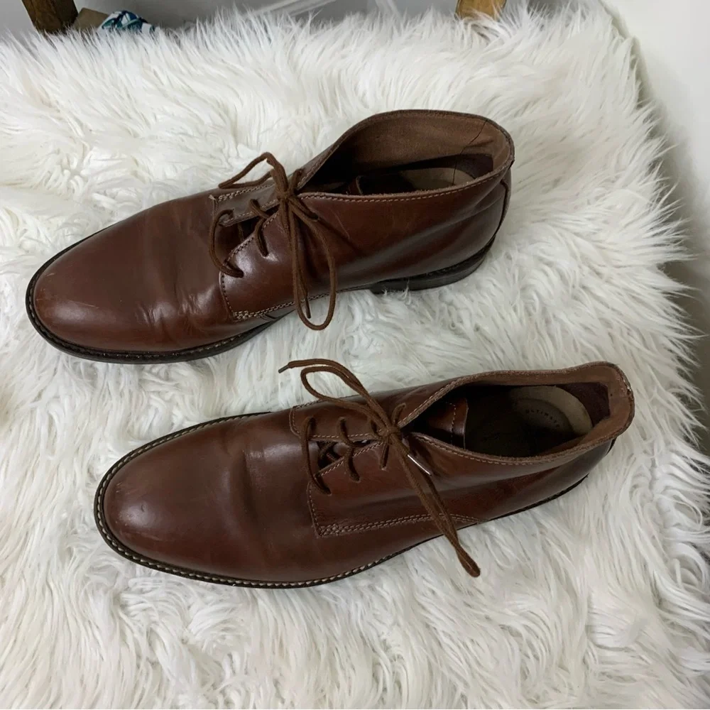 Clarks Men's Paulson Mid Brown Leather Casual Boots Size 12